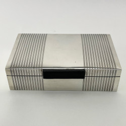 Stylish Art Deco Sterling Silver Trinket or Cigarette Box (1933)