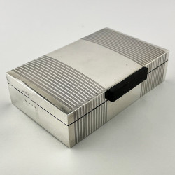 Stylish Art Deco Sterling Silver Trinket or Cigarette Box