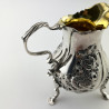 George III Sterling Silver Cream Jug with Double Scroll Handle