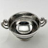 Cylindrical Sterling Silver Rose Bowl with Plain Body