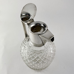 Mappin & Webb Silver Plated Claret Jug with Plain Mount and Angled Handle