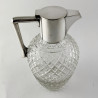 Mappin & Webb Silver Plated Claret Jug with Plain Mount and Angled Handle