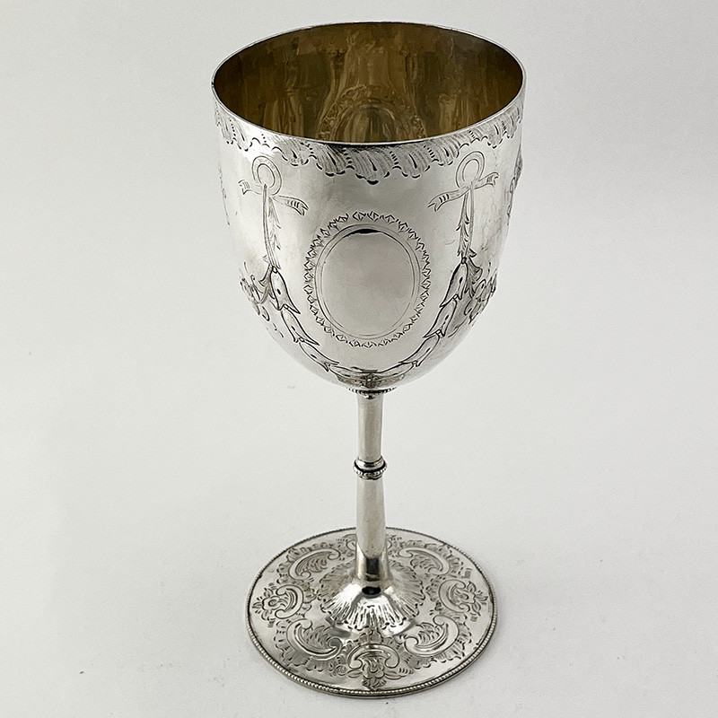 Good Quality Victorian Sterling Silver Goblet (c.1880)