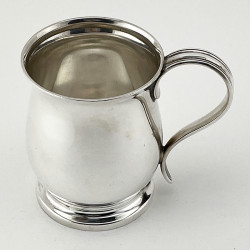 Good Quality Sterling Silver Baluster Shape Christening Mug (1936)