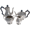 Heavily Chased Silver Four Piece Tea and Coffee Set