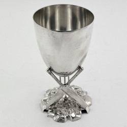 Victorian Silver Plated Cricket Trophy Goblet (c.1890)