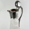 Charming Victorian Silver Plated and Clear Glass Claret Jug