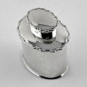 Good Quality and Gauge Edwardian Sterling Silver Oval Tea Caddy