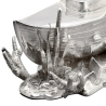 Rare Silver Plate Spoon Warmer in the Shape of a Boat
