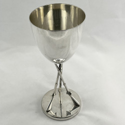 Unusual Late Victorian Silver Plated Rifle Motif Goblet (c.1895)
