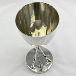Unusual Late Victorian Silver Plated Rifle Motif Goblet