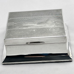 Art Deco Style Sterling Silver Trinket or Cigarette Box (1937).