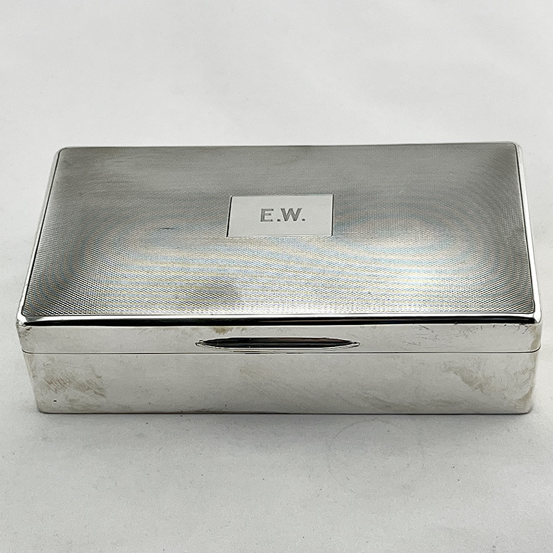 Handsome Sterling Silver Cedar Lined Trinket or Cigarette Box