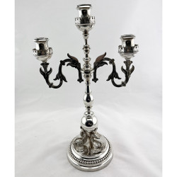Superb Quality Pair of Victorian Silver Plated Three Light Candelabra
