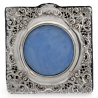 Square Pierced and Embossed Silver Picture Frame