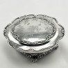 Edwardian Sterling Silver William Comyns Oval Jewellery or Trinket Box