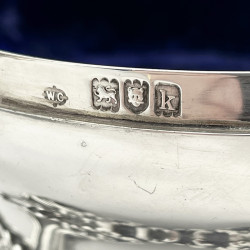 Edwardian Sterling Silver William Comyns Oval Jewellery or Trinket Box