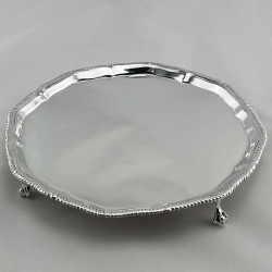 Victorian Sterling Silver George III Style Footed Salver (1890)
