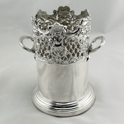 Very Decorative Late Victorian Silver Plated Bottle or Soda Stand (c.1895)