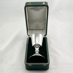 Good Quality and Gauge Sterling Silver Boxed Harrow School Goblet (1970)