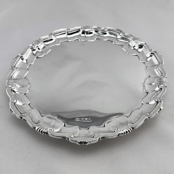 Victorian Sterling Silver George III Style Shaped Round Salver (1896)
