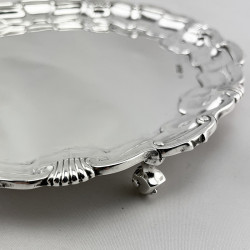 Victorian Sterling Silver George III Style Shaped Round Salver