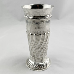 Decorative Victorian Sterling Silver Vase or Beaker (1893)