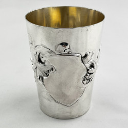 Very Stylised German 800 Grade Silver Beaker (c.1900)