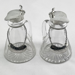 Pair of Sterling Silver and Glass Whisky Noggins  (1938/39)