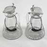 Pair of Sterling Silver and Glass Whisky Noggins  (1938/39)