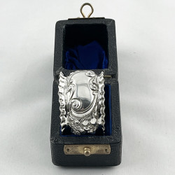 Pretty Sterling Silver Boxed Single Napkin Ring (1901)