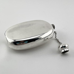 Smart Late Victorian Silver Plated Hip Flask
