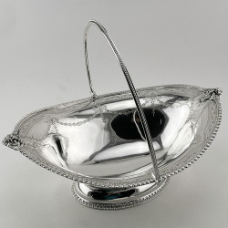 Over Sized Oval Victorian Silver Plated Basket (c.1895)