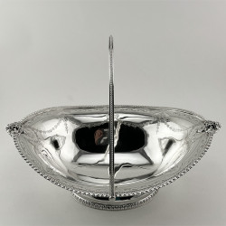 Over Sized Oval Victorian Silver Plated Basket