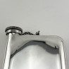Unusual Antique Silver Plated Hip Flask