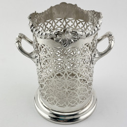 Decorative Late Victorian Silver Plated Soda or Bottle Stand (c.1895)