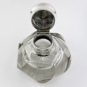 Good Quality John Grinsell Sterling Silver Topped Desk Inkwell