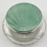 Smart Art Deco Style Green Guilloche Enamel Jar