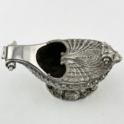 Superb Quality Cast Victorian Nautilus Shaped Silver Plated Spoon Warmer