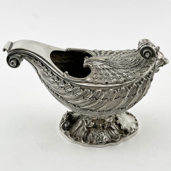 Superb Quality Cast Victorian Nautilus Shaped Silver Plated Spoon Warmer