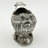 Superb Quality Cast Victorian Nautilus Shaped Silver Plated Spoon Warmer
