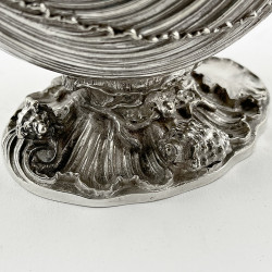 Superb Quality Cast Victorian Nautilus Shaped Silver Plated Spoon Warmer