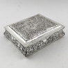 Large Edwardian Sterling Silver Jewellery or Trinket Box