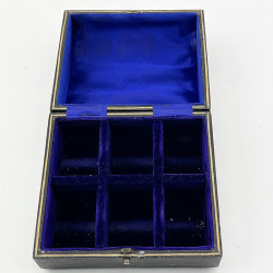 Six Plain Edwardian Sterling Silver Napkin Rings in Original Silk Lined Box