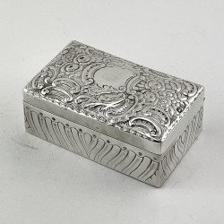 Quality and Gauge Victorian Sterling Silver Trinket or Jewellery Box