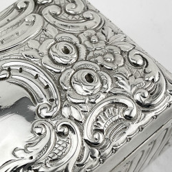 Quality Victorian Sterling Silver Trinket or Jewellery Box