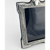 Late Victorian Sterling Silver Photo Frame with Blue Velvet Back