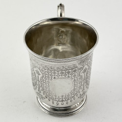 Victorian Engraved Sterling Silver Christening or Childs Mug