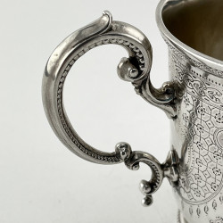 Victorian Engraved Sterling Silver Christening or Childs Mug