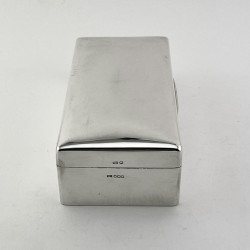 Smart Plain Sterling Silver Trinket or Cigarette Box
